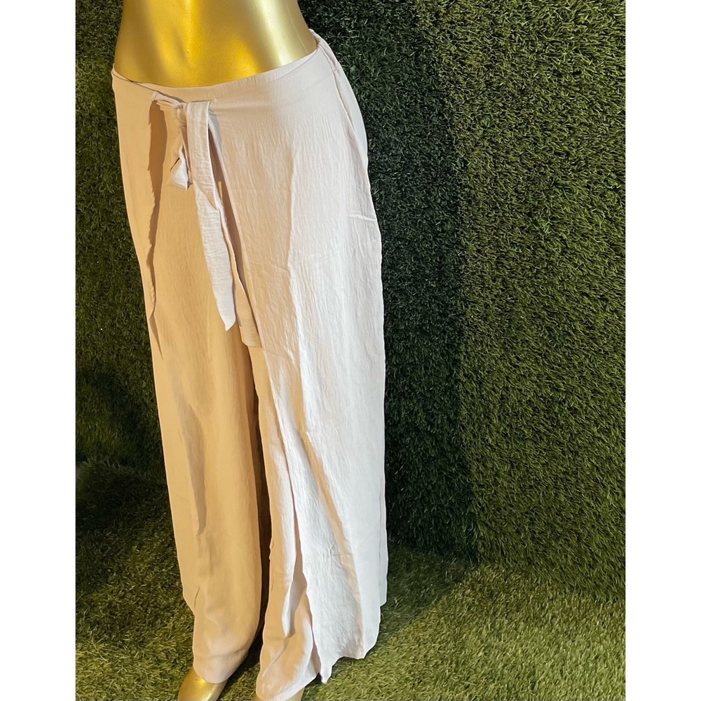 SELF TIE PALAZZO PANTS